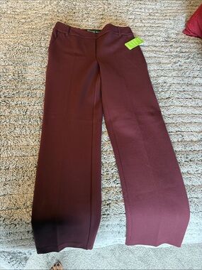 Reitmans Modern Stretch Burgundy Straight Leg Dress Pants - Petite Small